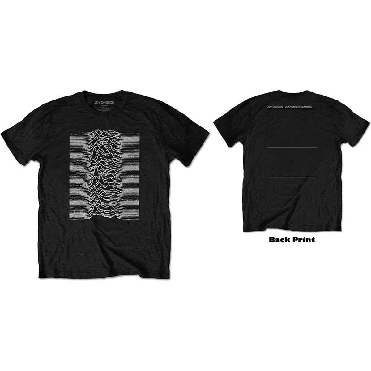 JOY DIVISION - UNKNOWN PLEASURES - T-Shirt Black (Back Print)