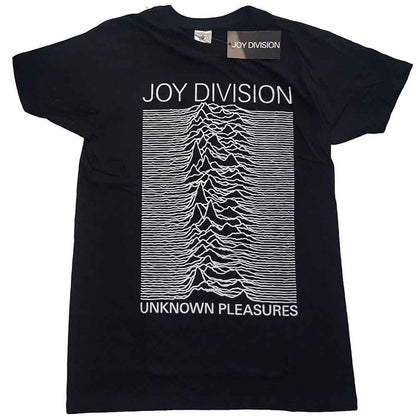 JOY DIVISION - UNKNOWN PLEASURES WHITE ON BLACK - T-Shirt Black
