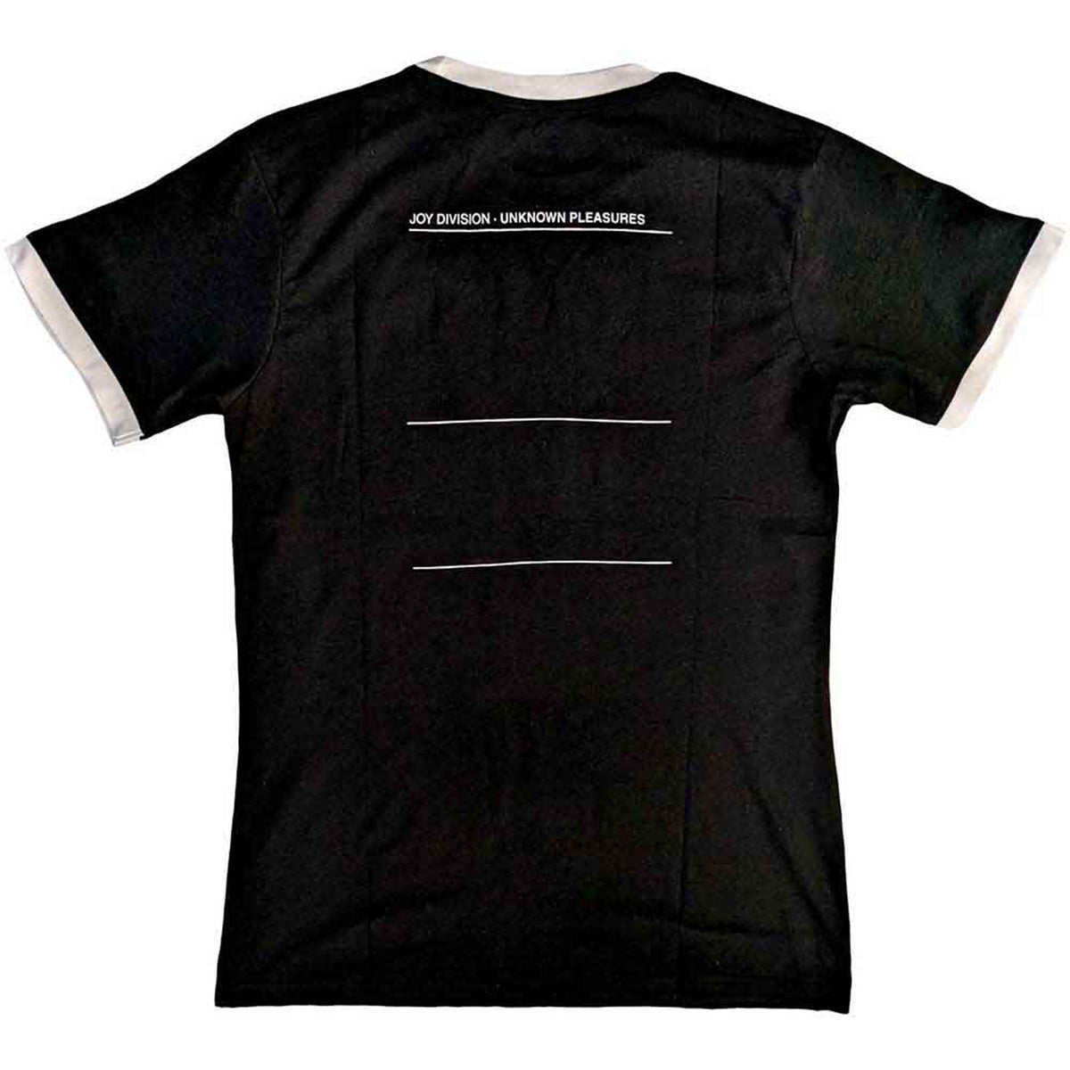 JOY DIVISION - UNKNOWN PLEASURES - Ringer T-Shirt Black (Back Print)