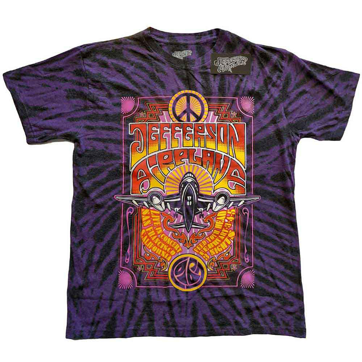 JEFFERSON AIRPLANE - LIVE IN SAN FRANCISCO, CA - T-Shirt Purple (Wash Collection)