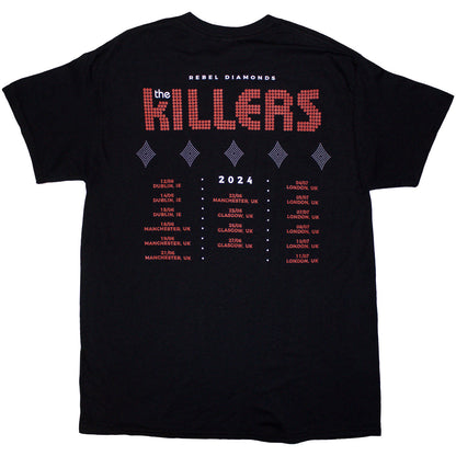 KILLERS, THE - TOUR '24 REBEL DIAMONDS - T-Shirt Black (Back Print & Ex-Tour)