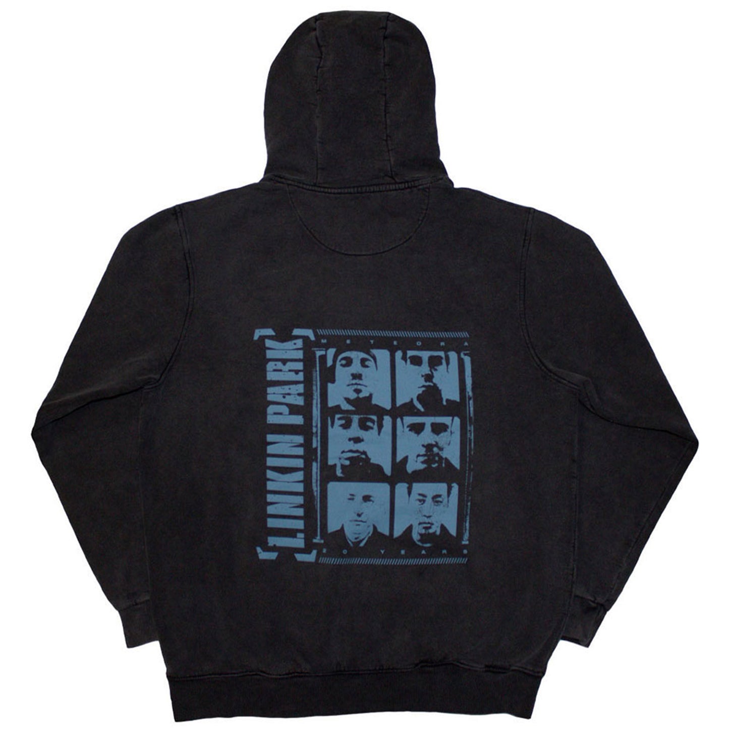 LINKIN PARK - METEORA PORTRAITS - Stone Wash Pullover Hoodie Grey (Back Print)