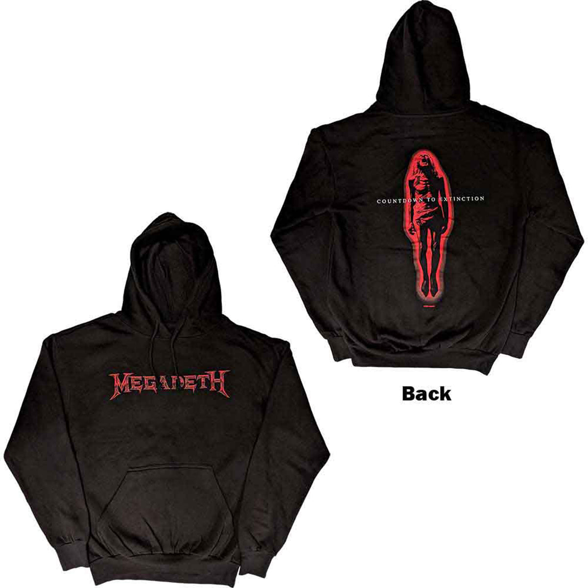 MEGADETH - COUNTDOWN TO EXTINCTION - Pullover Hoodie Black (Back Print)