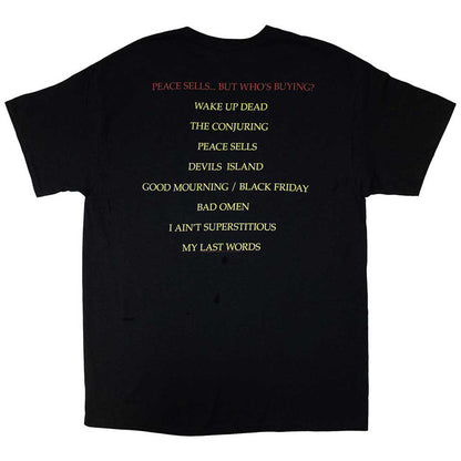 MEGADETH - PEACE SELLS TRACK LIST - T-Shirt Black (Back Print)