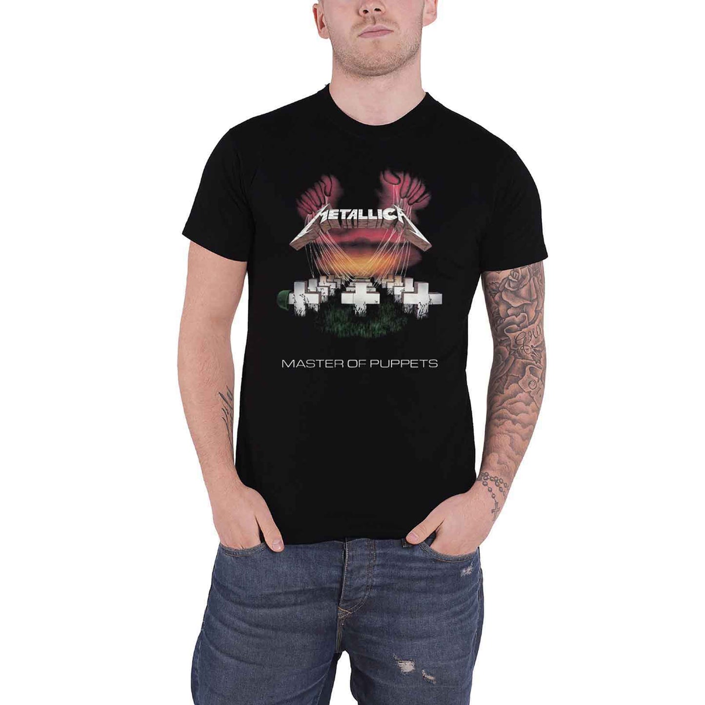 METALLICA - MASTER OF PUPPETS EUROPEAN TOUR '86. - T-Shirt Black (Back Print)