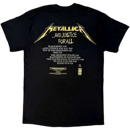 METALLICA - AND JUSTICE FOR ALL TRACKS - T-Shirt Black (Back Print)