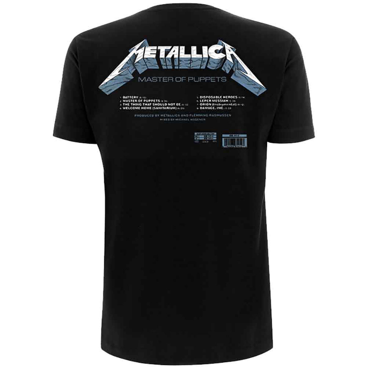 METALLICA - MASTER OF PUPPETS TRACKS - T-Shirt Black (Back Print)