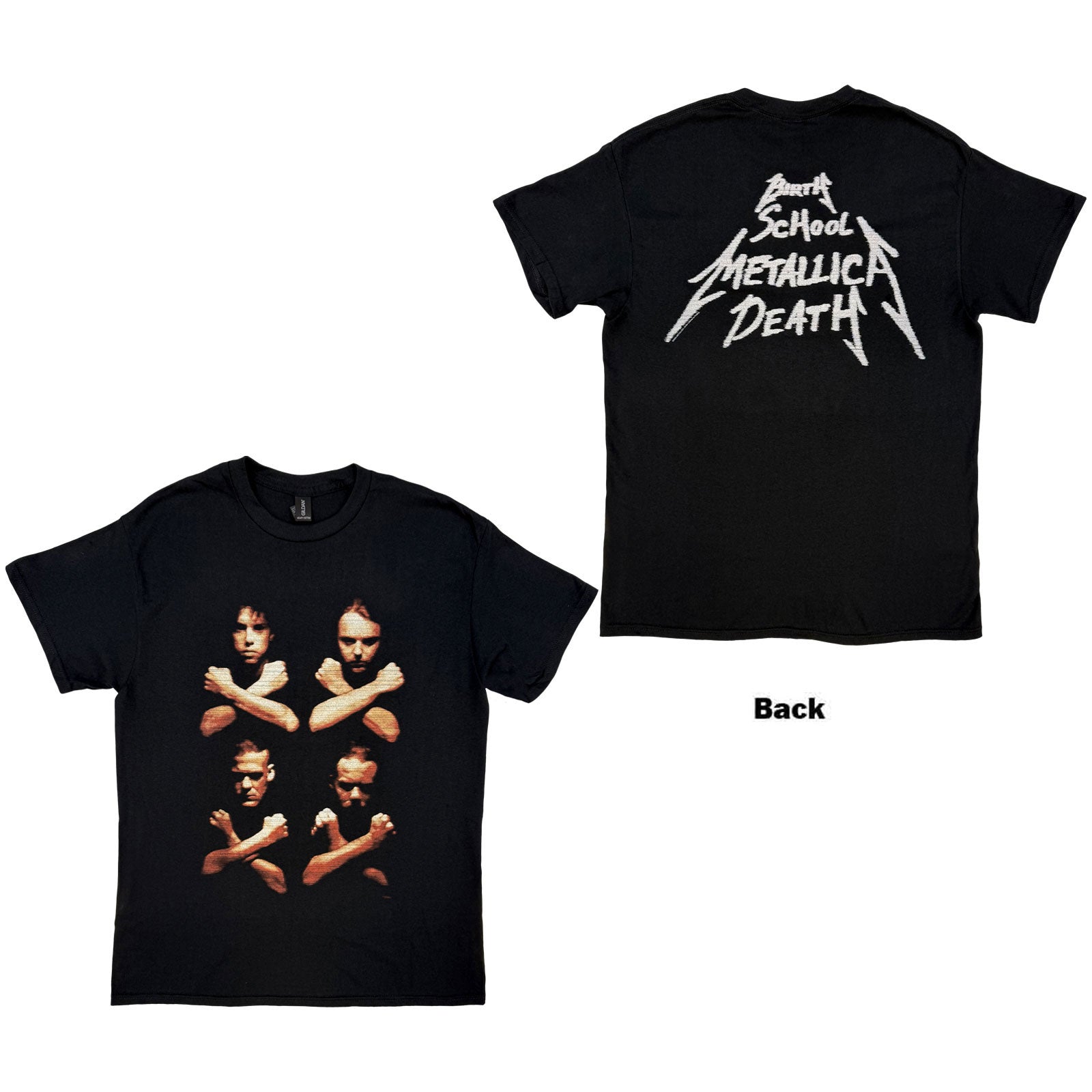 METALLICA - BIRTH DEATH CROSSED ARMS - T-Shirt Black (Back Print)