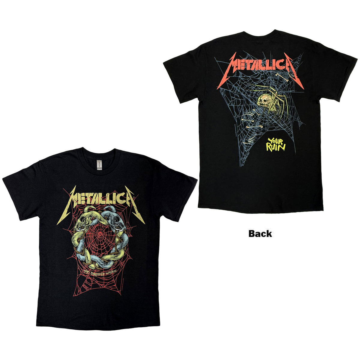 METALLICA - RUIN/STRUGGLE - T-Shirt Black (Back Print)