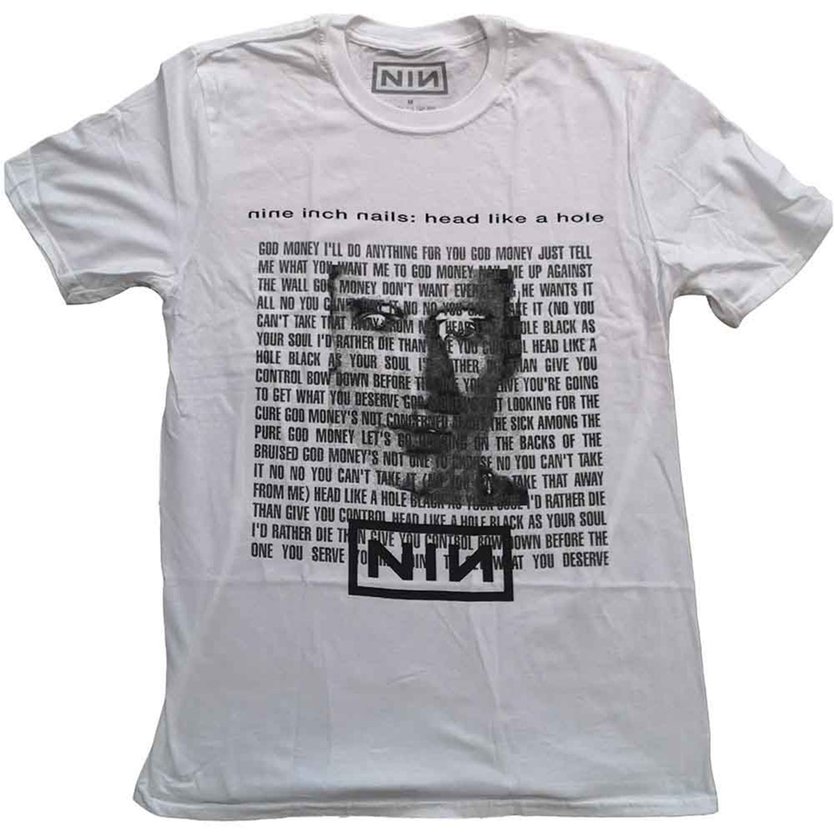 NINE INCH NAILS - HEAD LIKE A HOLE - T-Shirt White