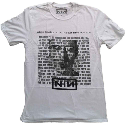 NINE INCH NAILS - HEAD LIKE A HOLE - T-Shirt White