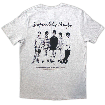 OASIS - DEFINITELY MAYBE PROMO - T-Shirt Grey (Back Print)