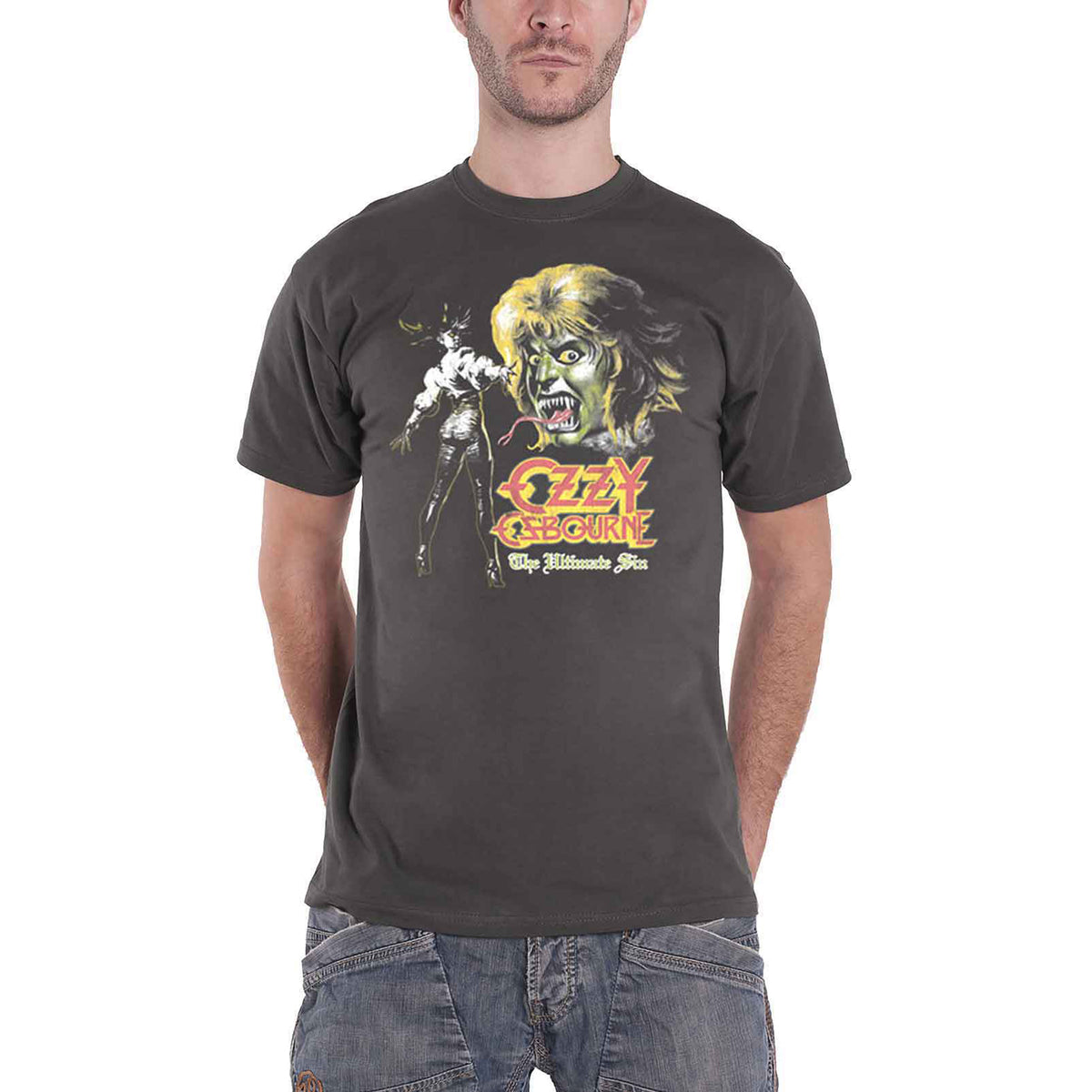 OZZY OSBOURNE - ULTIMATE REMIX - T-Shirt Grey (Back Print)