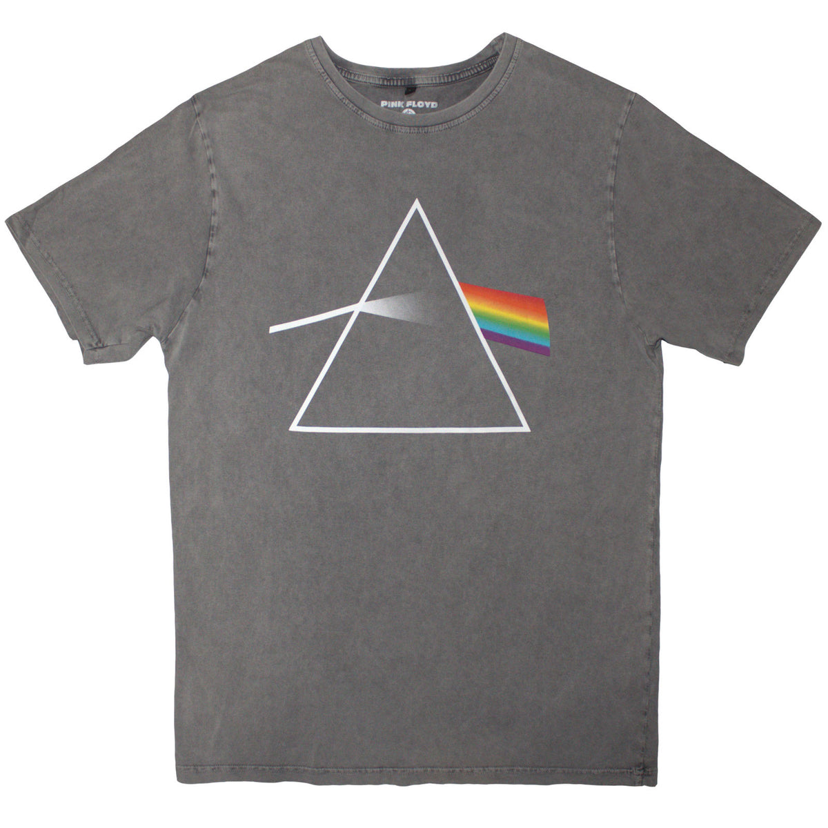 PINK FLOYD - DARK SIDE OF THE MOON ALBUM - Stone Wash T-Shirt Grey