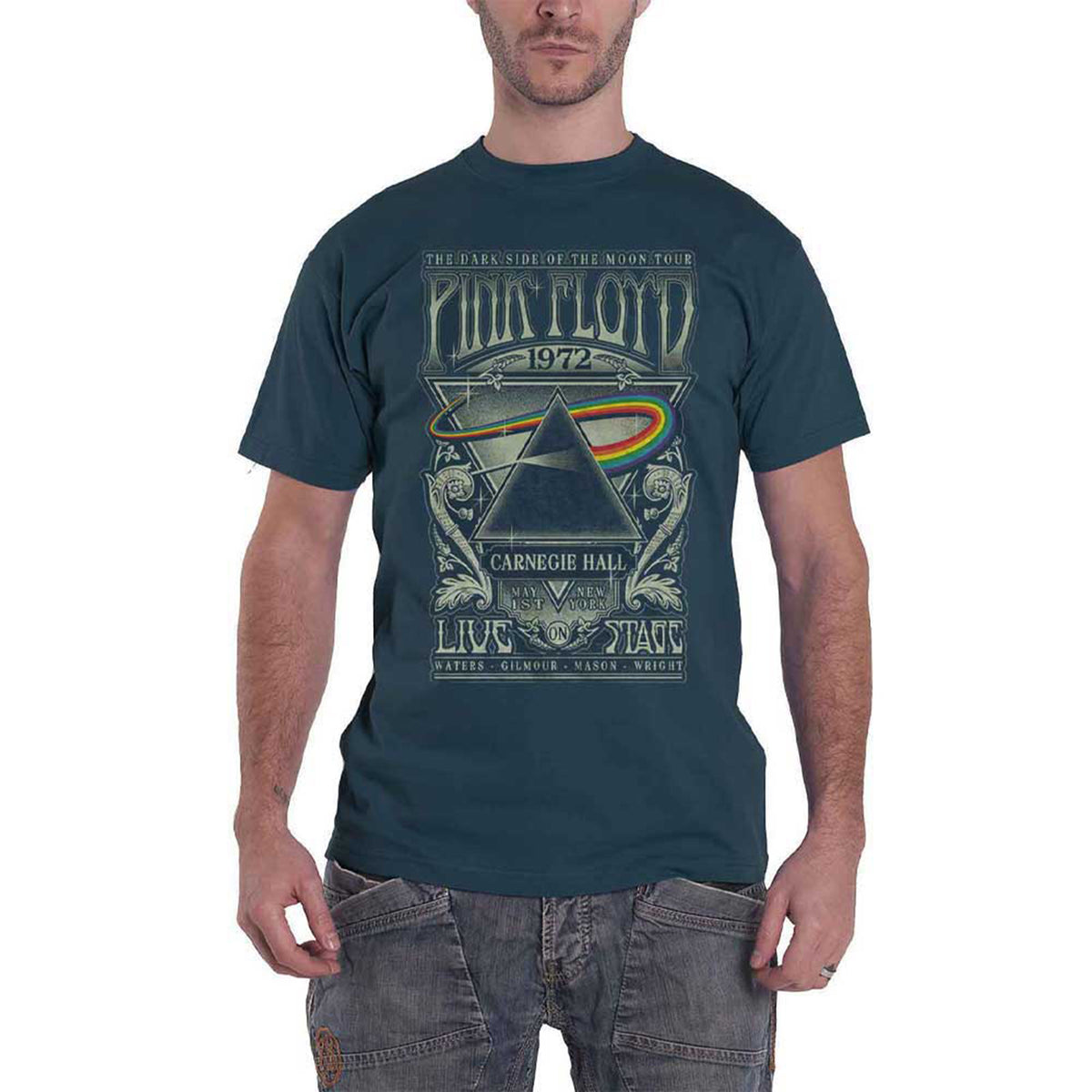 PINK FLOYD - CARNEGIE HALL POSTER - T-Shirt Blue
