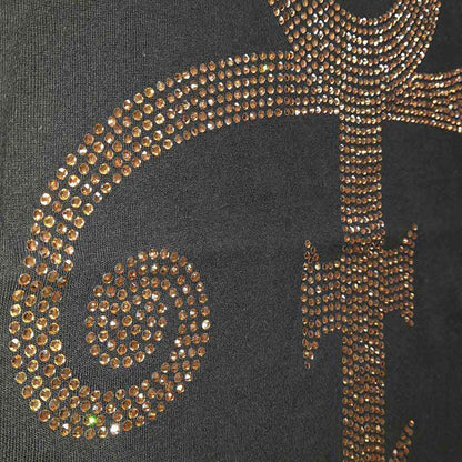 PRINCE - GOLD SYMBOL - T-Shirt Black (Embellished)