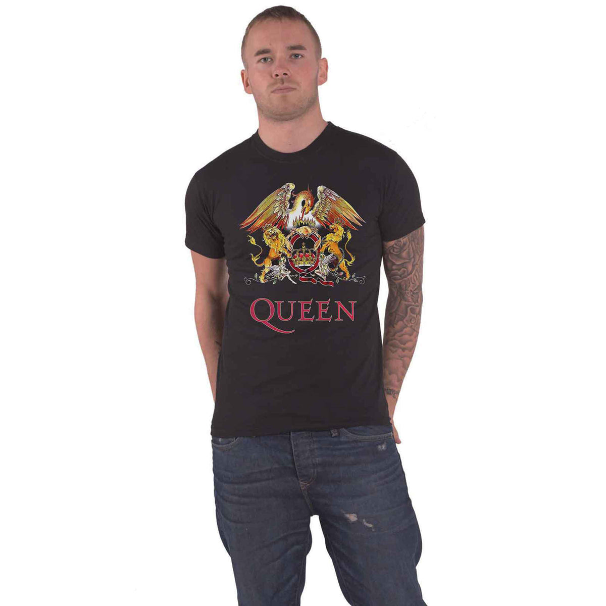 QUEEN - CLASSIC CREST - T-Shirt Black