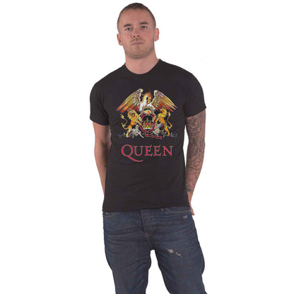 QUEEN - CLASSIC CREST - T-Shirt Black