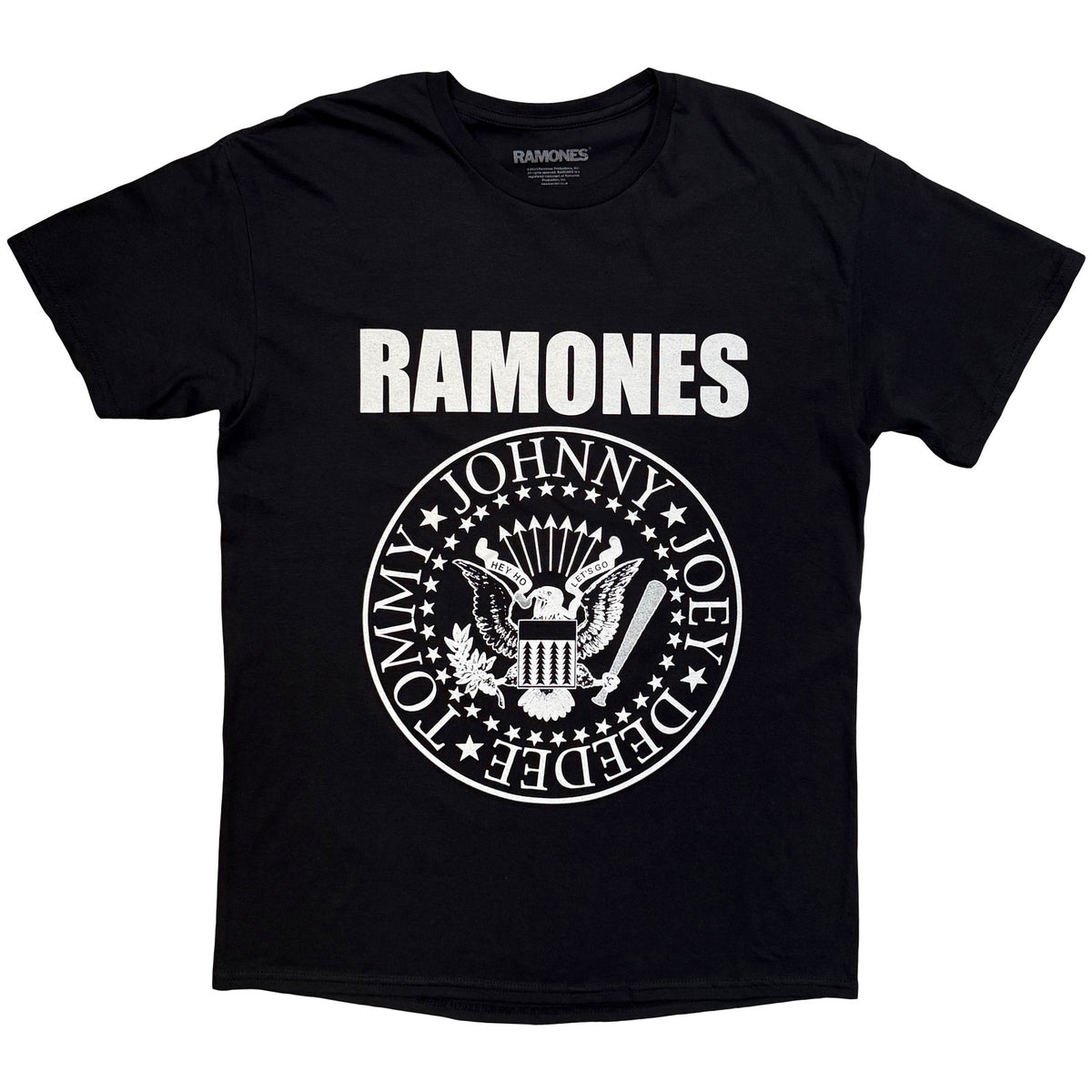 RAMONES - HEY HO (FRONT & BACK) - T-Shirt Black (Back Print)