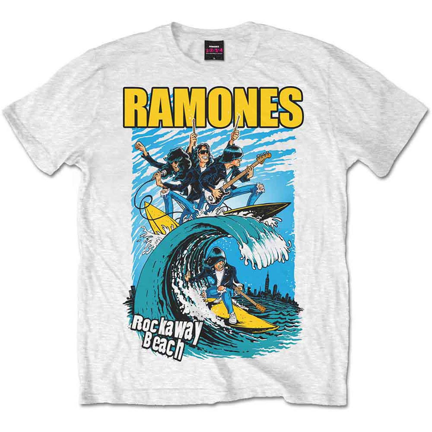 RAMONES - ROCKAWAY BEACH - T-Shirt White