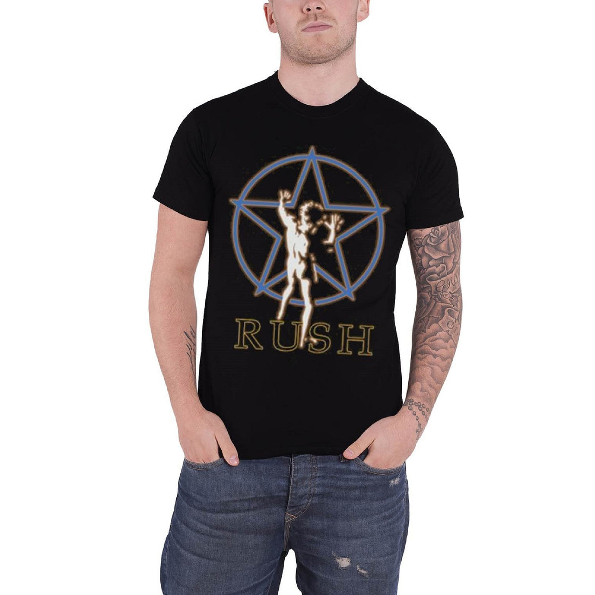 RUSH - STARMAN GLOW - T-Shirt Black