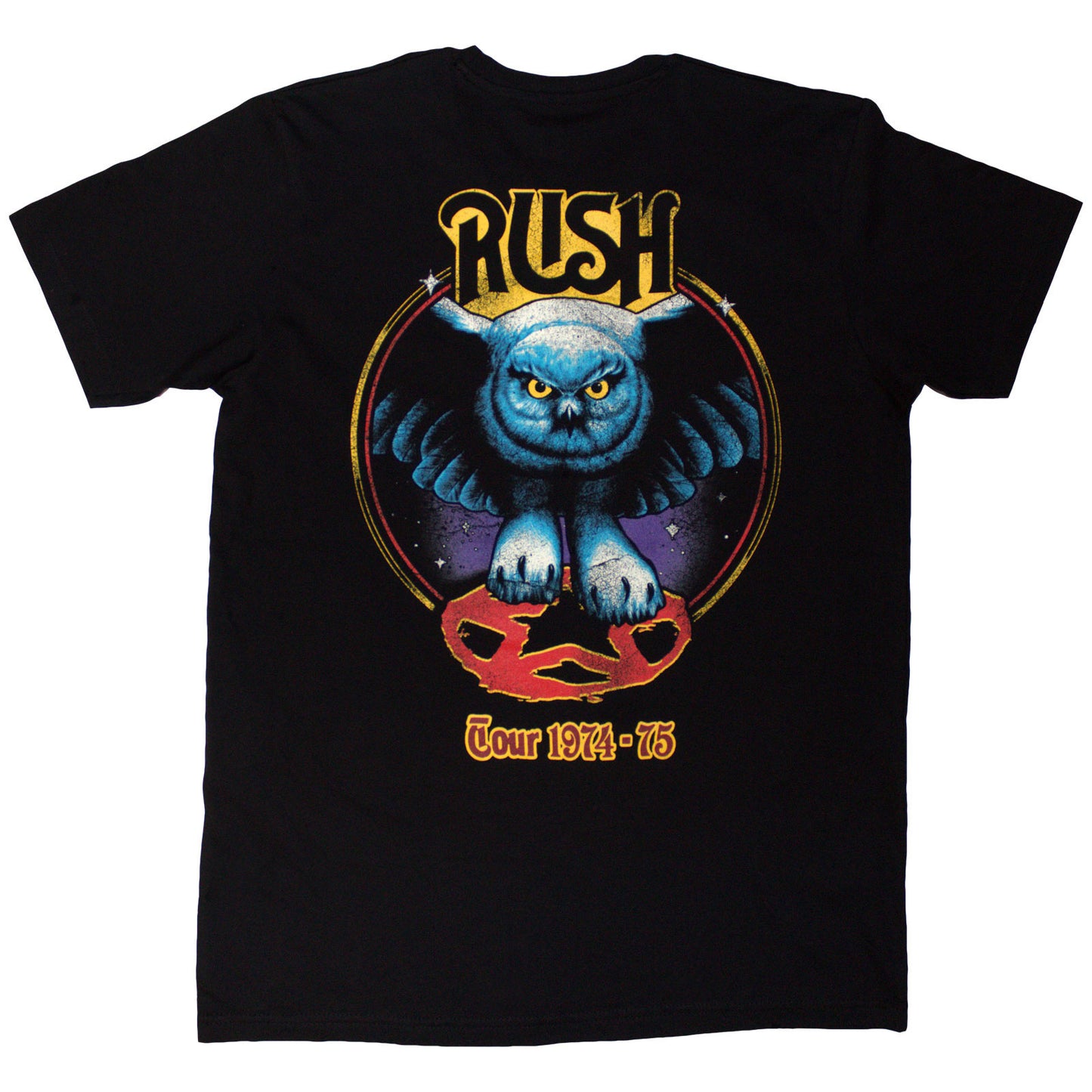 RUSH - TOUR '74-'75 - T-Shirt Black (Back Print)