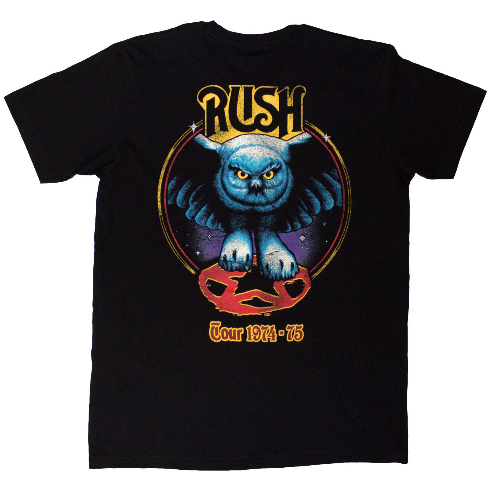 RUSH - TOUR '74-'75 - T-Shirt Black (Back Print)