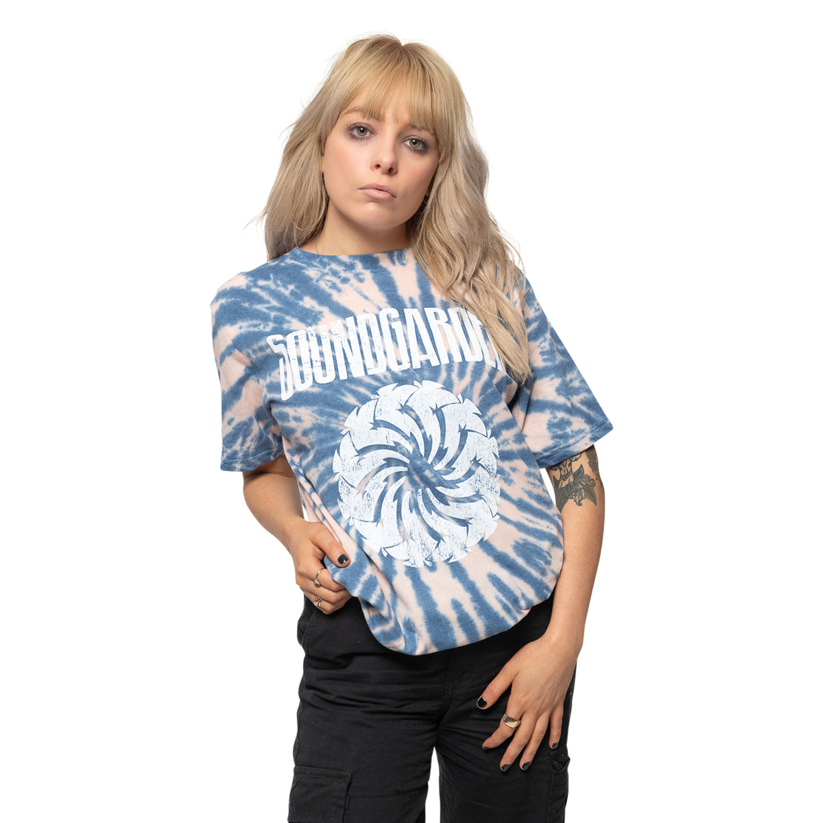 SOUNDGARDEN - LOGO SWIRL - T-Shirt Blue (Wash Collection)