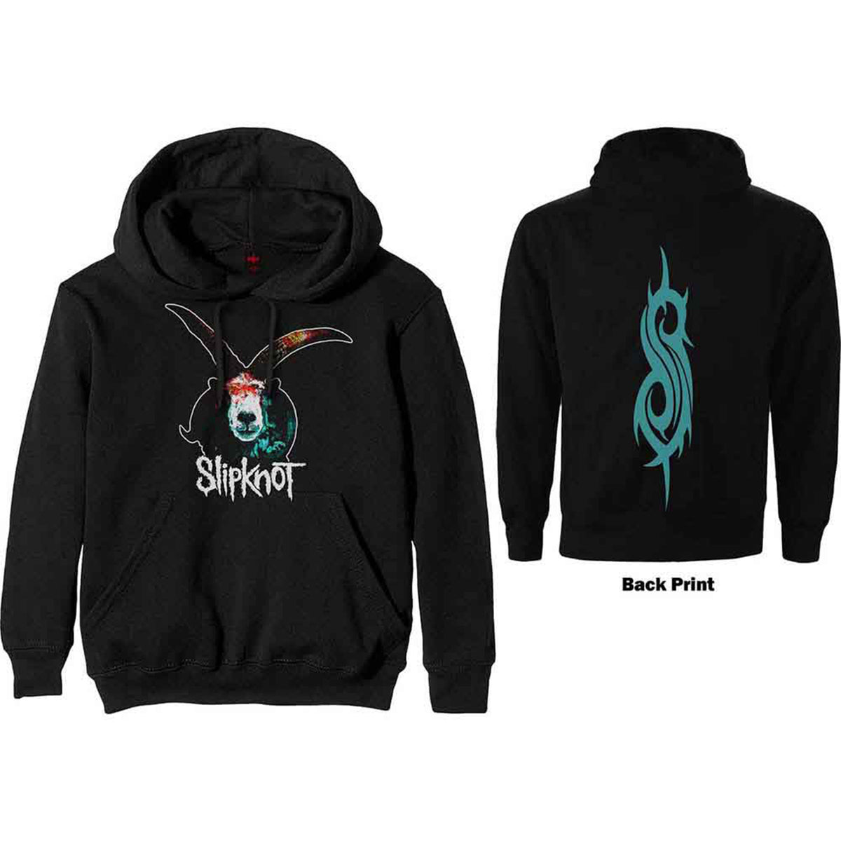 SLIPKNOT - GRAPHIC GOAT - Pullover Hoodie Black (Back Print)