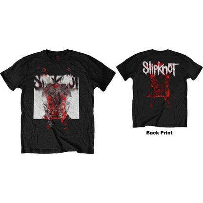 SLIPKNOT - DEVIL SINGLE - LOGO BLUR - T-Shirt Black (Back Print)