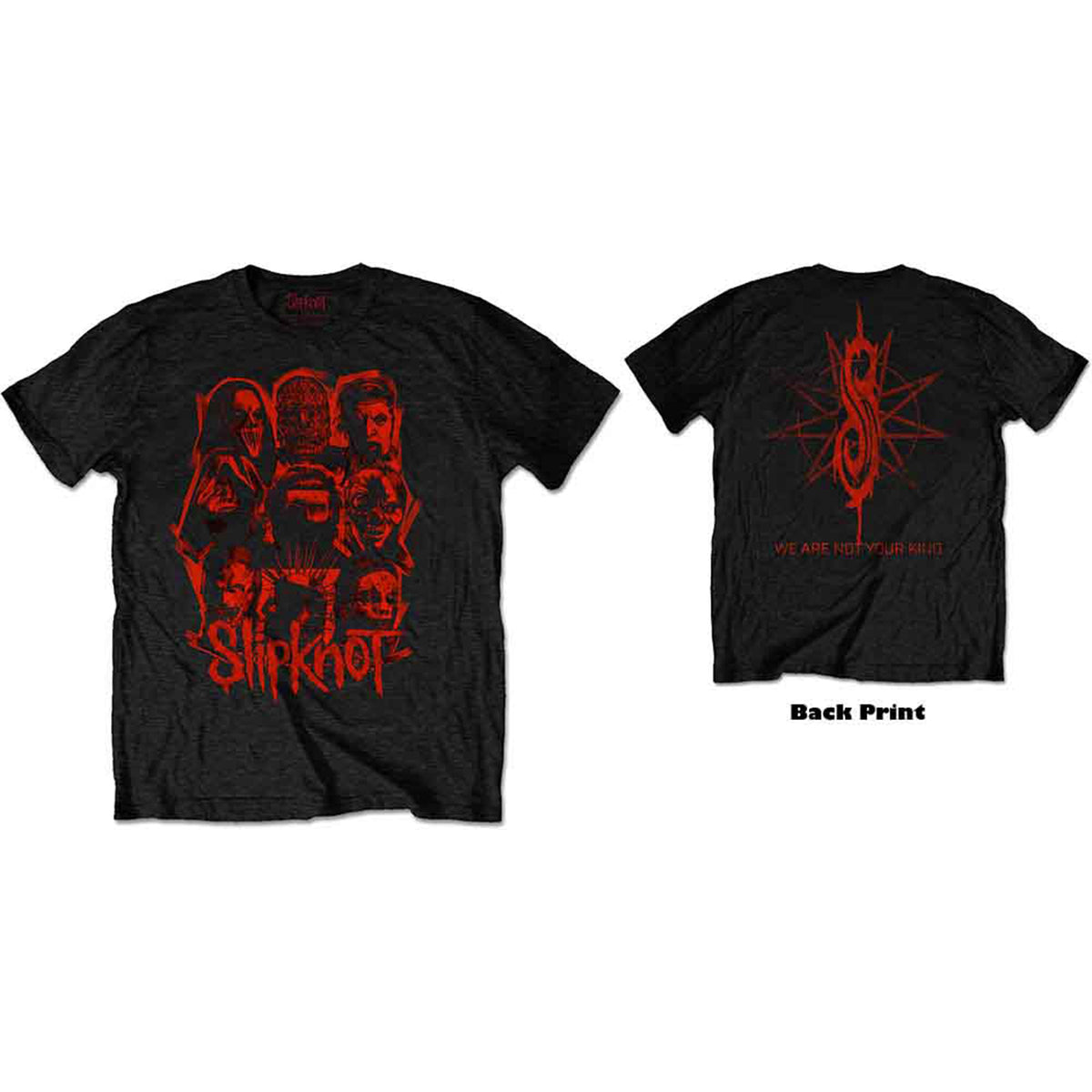 SLIPKNOT - WANYK RED PATCH - T-Shirt Black (Back Print)
