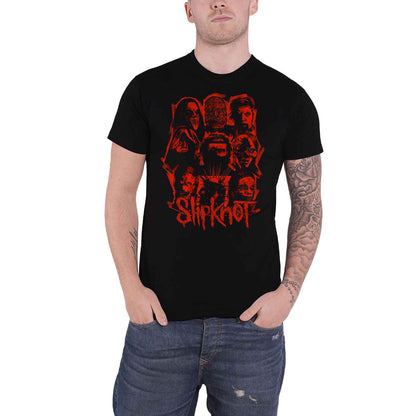 SLIPKNOT - WANYK RED PATCH - T-Shirt Black (Back Print)