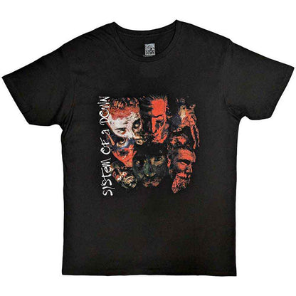 SYSTEM OF A DOWN - PAINTED FACES - T-Shirt Black