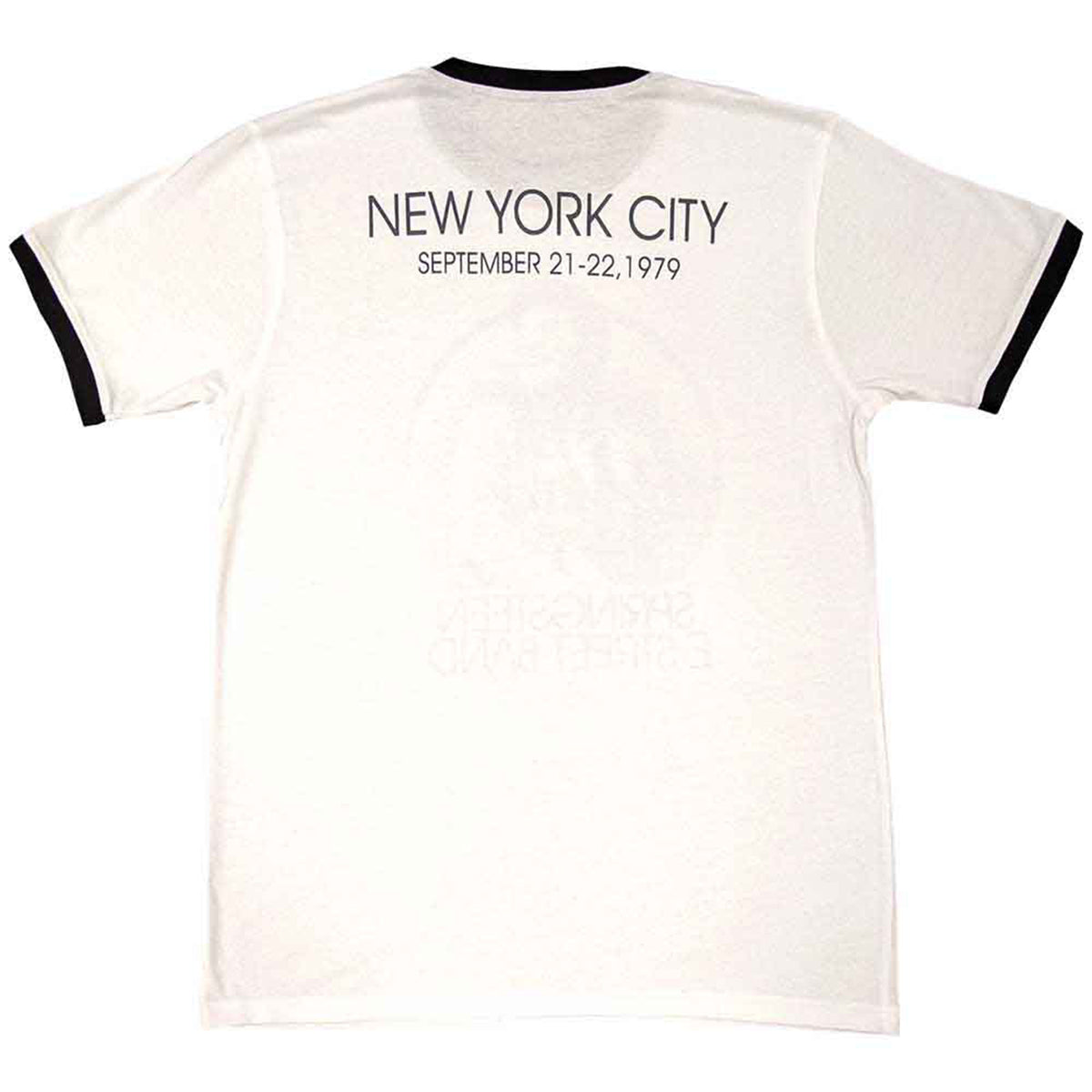 BRUCE SPRINGSTEEN - NYC - Ringer T-Shirt White (Back Print)