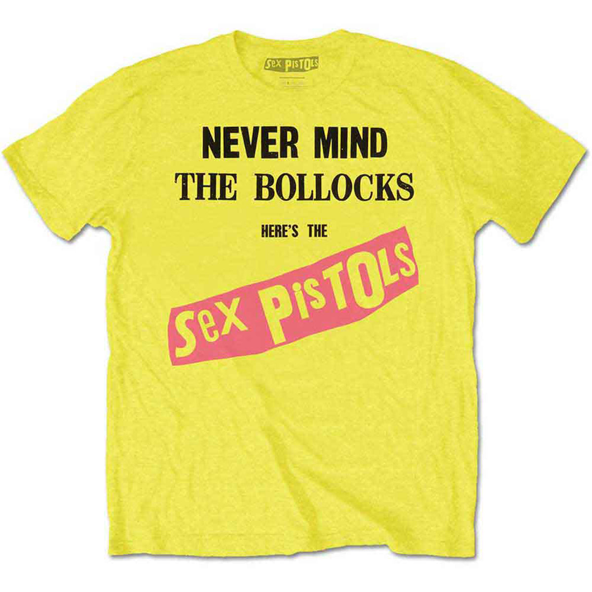 SEX PISTOLS, THE - NEVER MIND THE BOLLOCKS ORIGINAL ALBUM - T-Shirt Yellow
