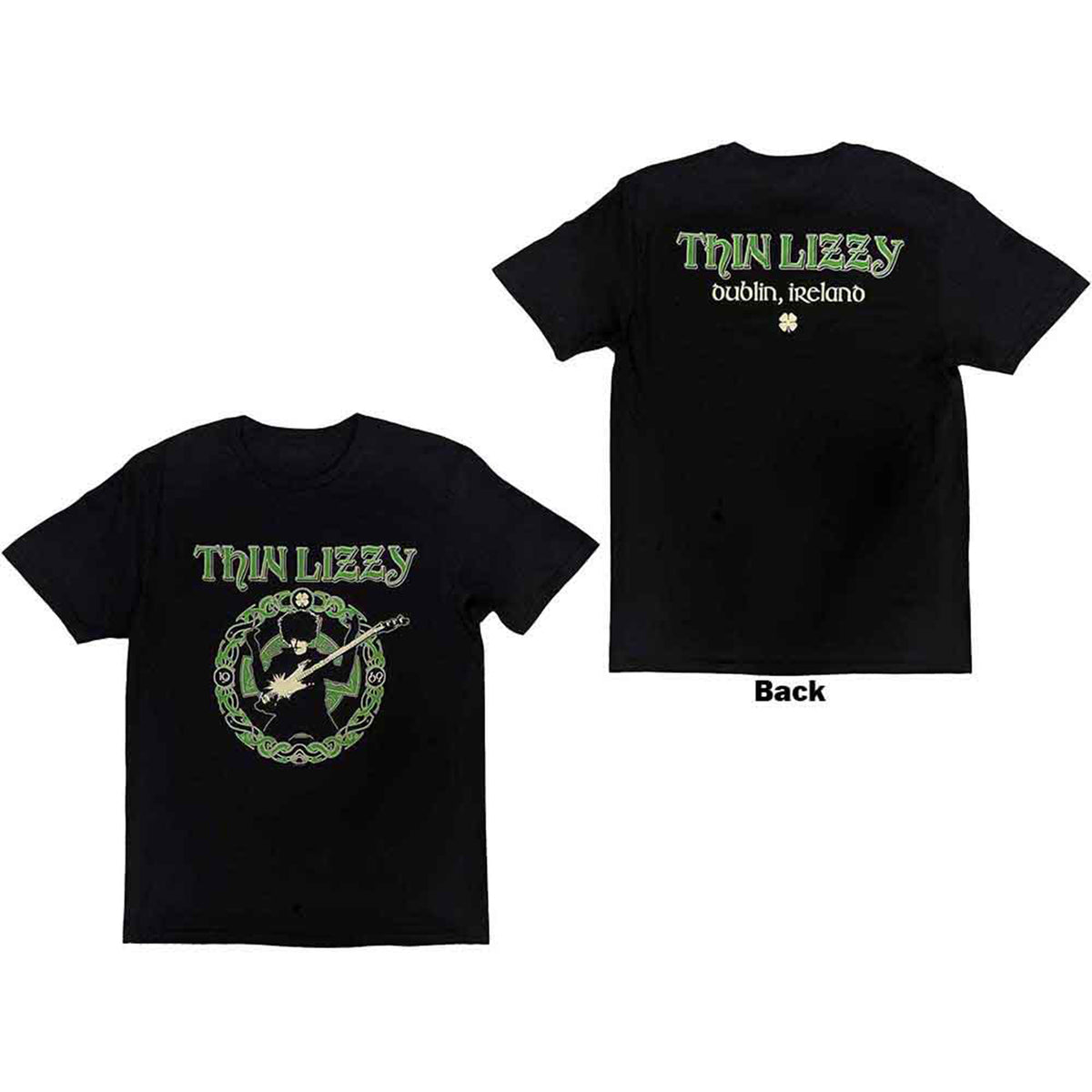 THIN LIZZY - CELTIC RING - T-Shirt Black (Back Print)