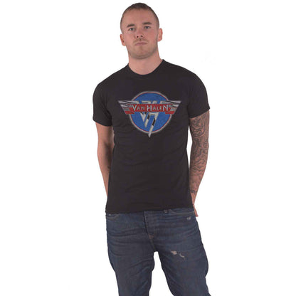 VAN HALEN - CHROME LOGO - T-Shirt Black