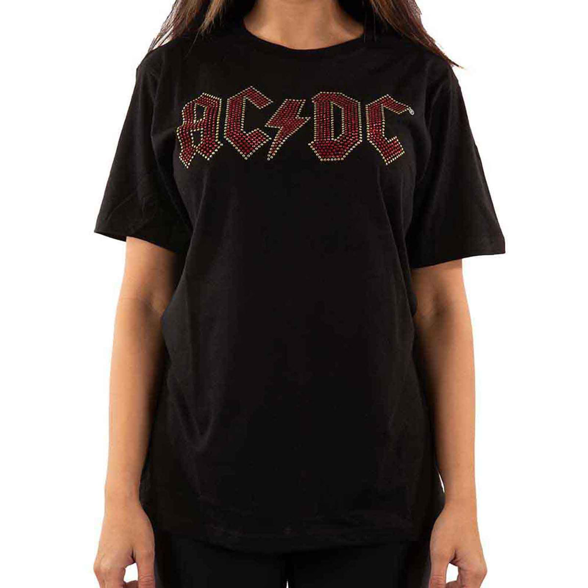 AC/DC - FULL COLOUR LOGO - T-Shirt Black (Embellished)