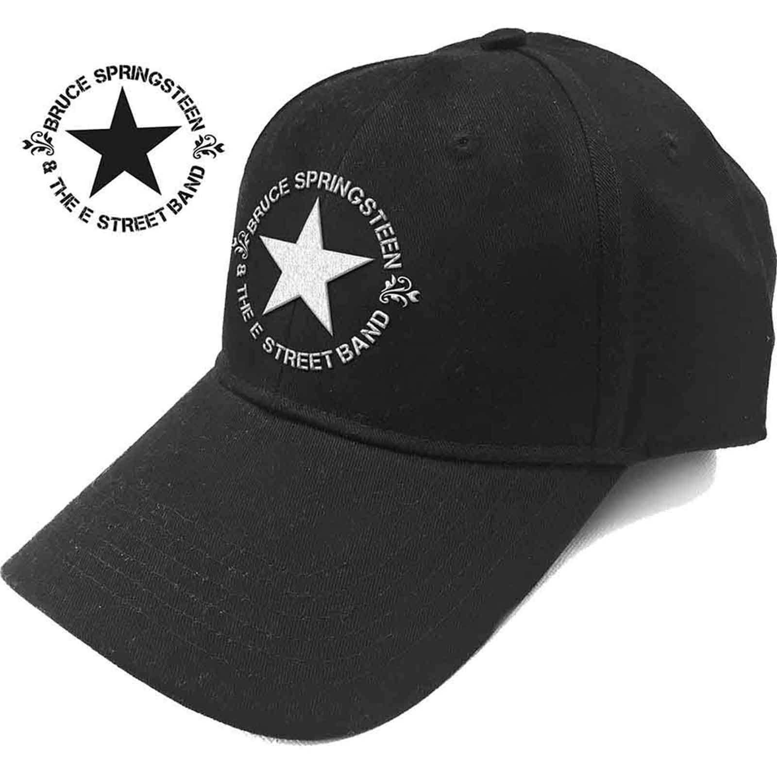 BRUCE SPRINGSTEEN - CIRCLE STAR LOGO - Baseball Cap Black