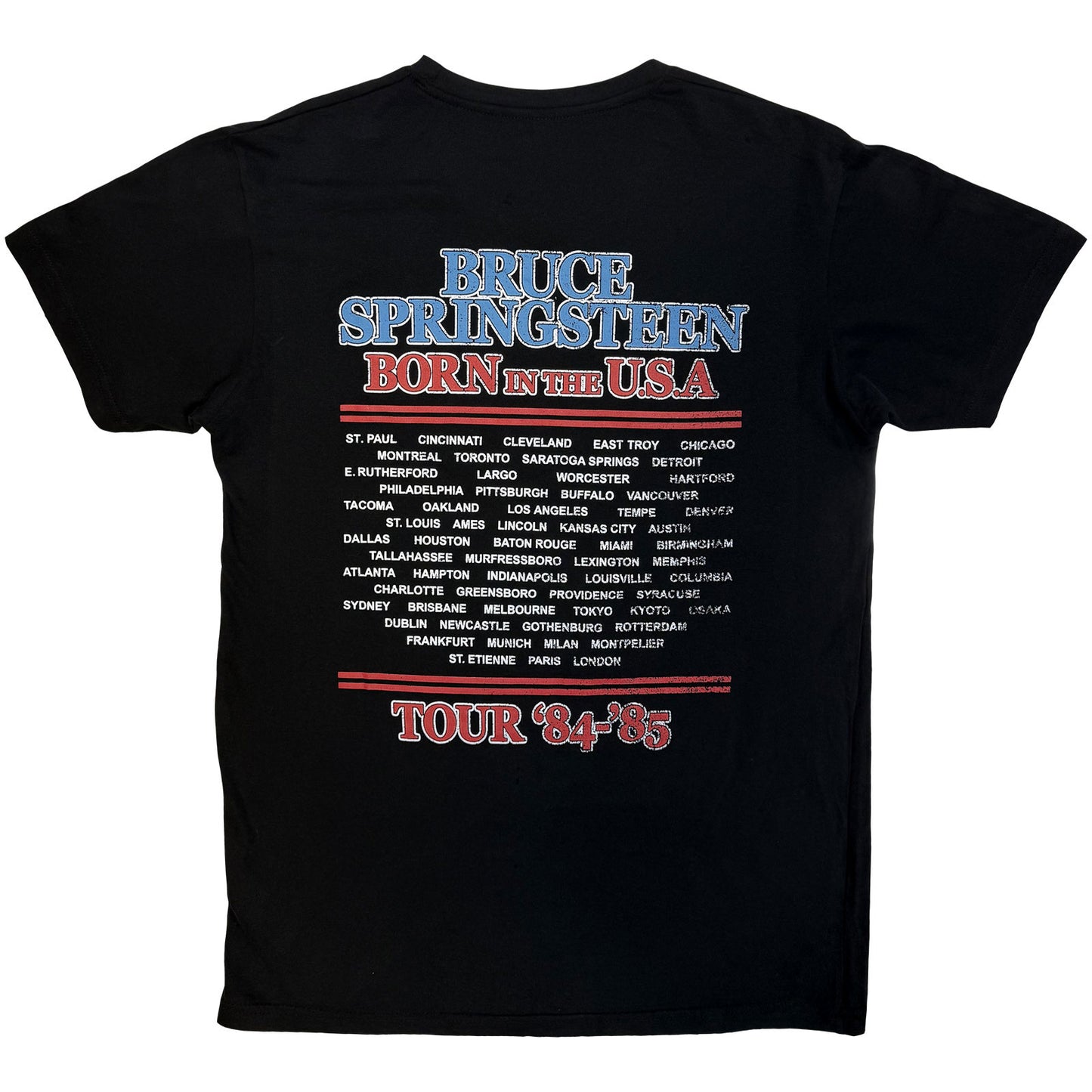 BRUCE SPRINGSTEEN - E STREET TOUR '84-'85 - Carbon T-Shirt Black (Back Print)