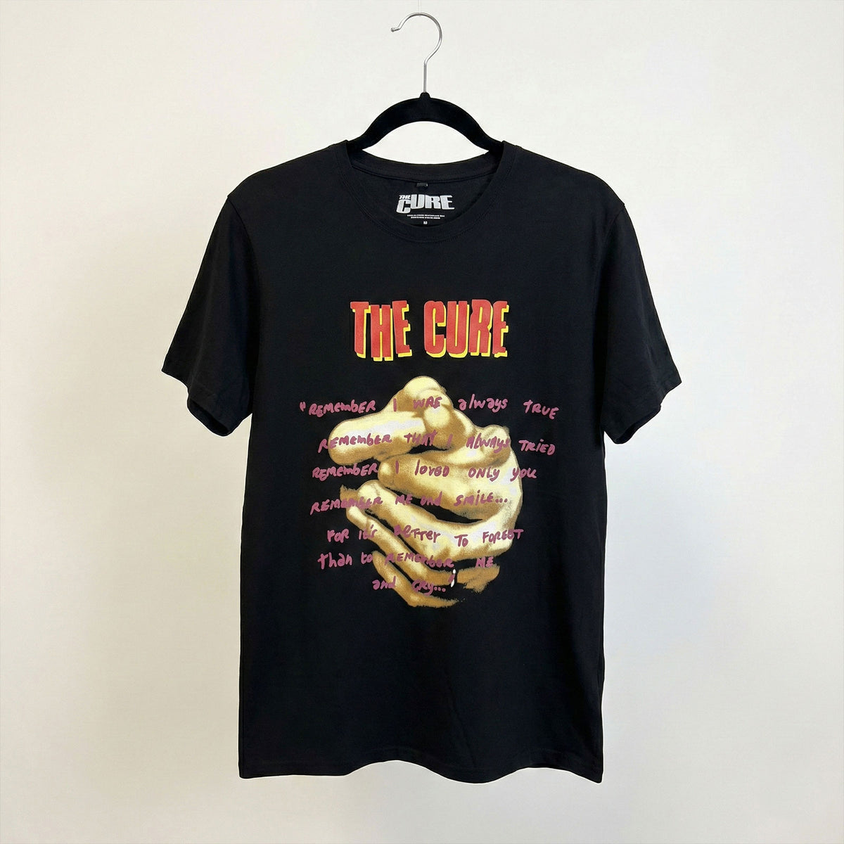 THE CURE - PRAYING HANDS TREASURE LYRIC - Carbon T-Shirt Black