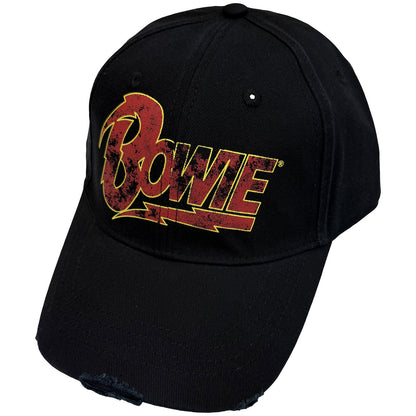 DAVID BOWIE - FLASH LOGO - Baseball Cap Black
