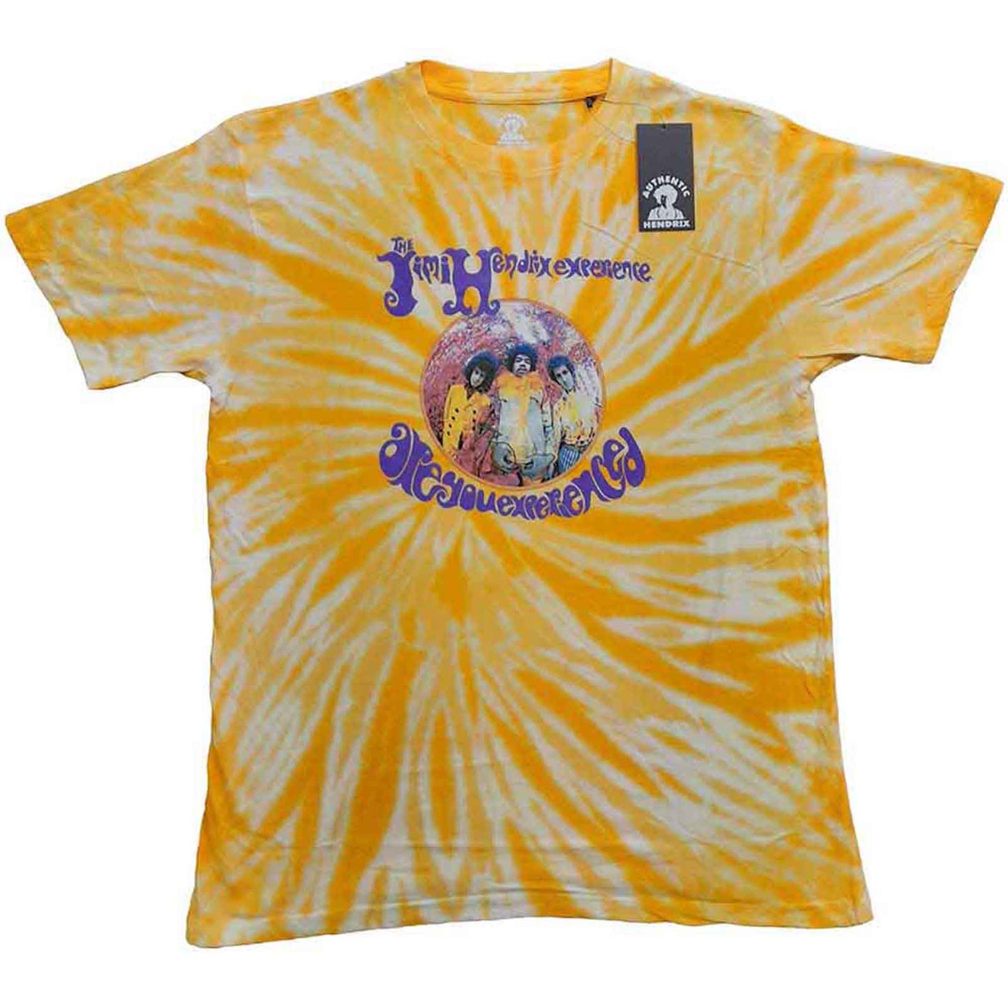 JIMI HENDRIX - ARE YOU EXPERIENCED - T-Shirt Gelb (Wash Collection)