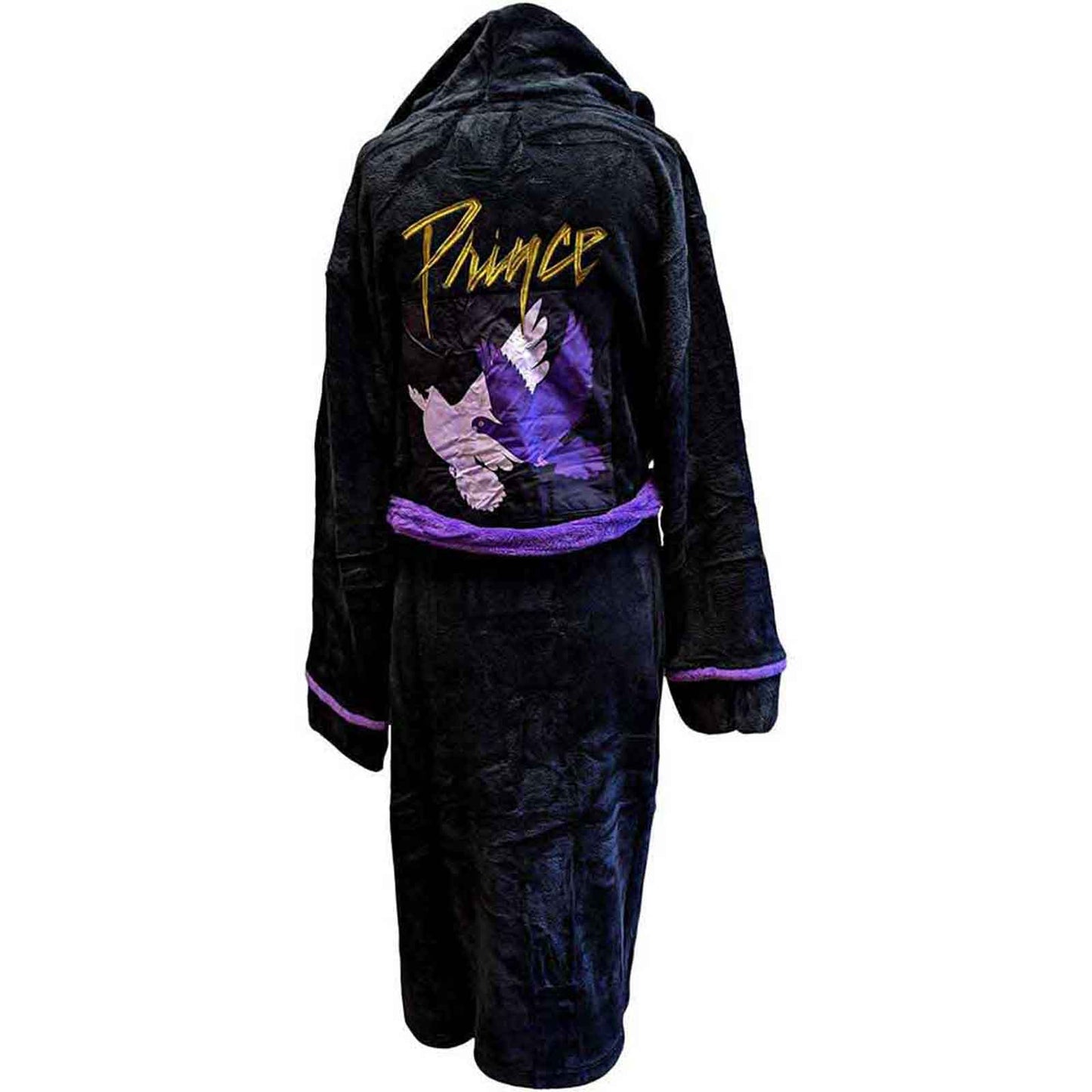 PRINCE - DOVES - Bademantel Schwarz (Back Print)