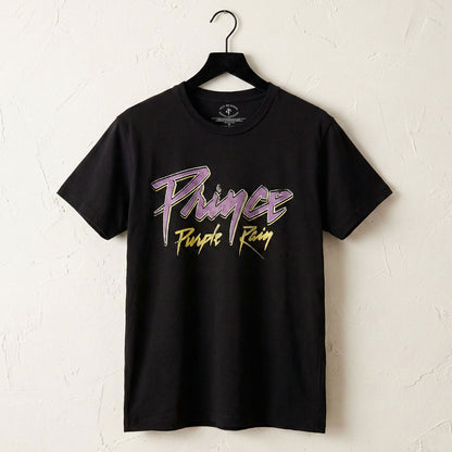 PRINCE - PURPLE RAIN 40TH ANNIVERSARY - Carbon T-Shirt Black (Back Print)