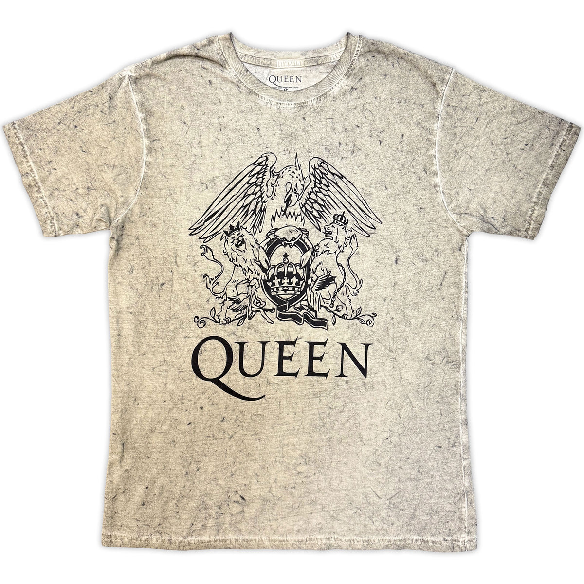 QUEEN - CREST - T-Shirt Weiß (Wash Collection)