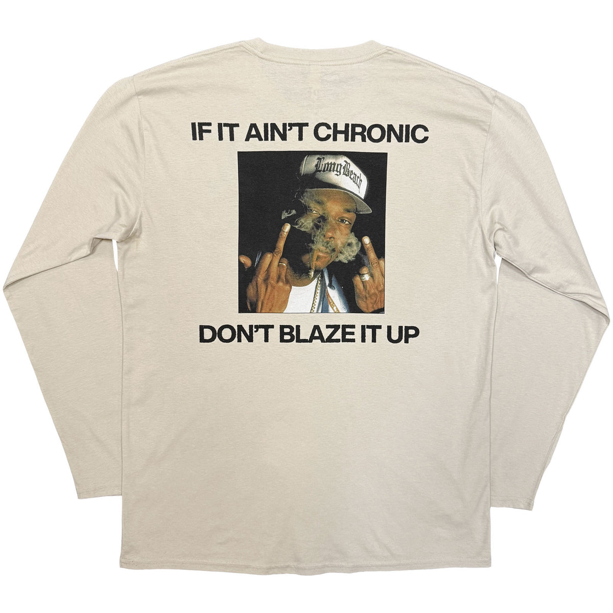 SNOOP DOGG - MIDDLE FINGER - Langarm T-Shirt Neutral (Rückenaufdruck)