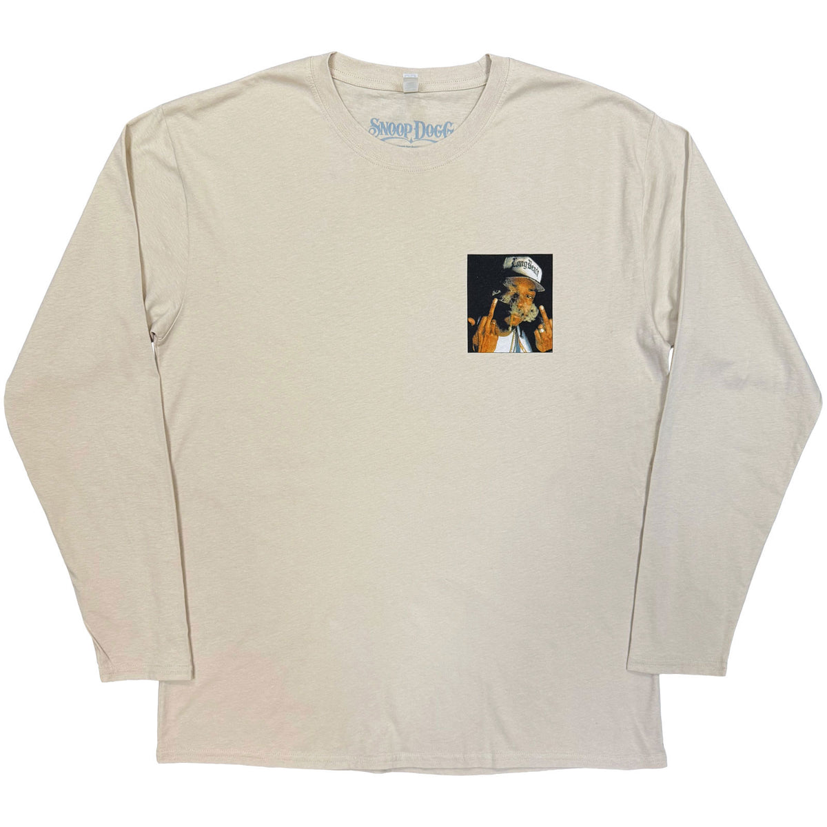 SNOOP DOGG - MIDDLE FINGER - Langarm T-Shirt Neutral (Rückenaufdruck)