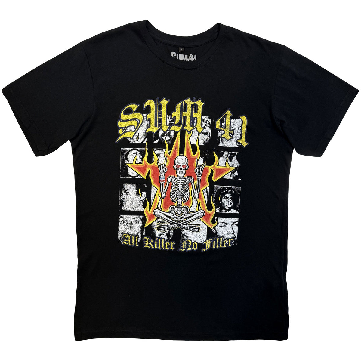 SUM 41 - ALL KILLER NO FILLER TRACKLIST - Carbon T-Shirt Black (Back Print)