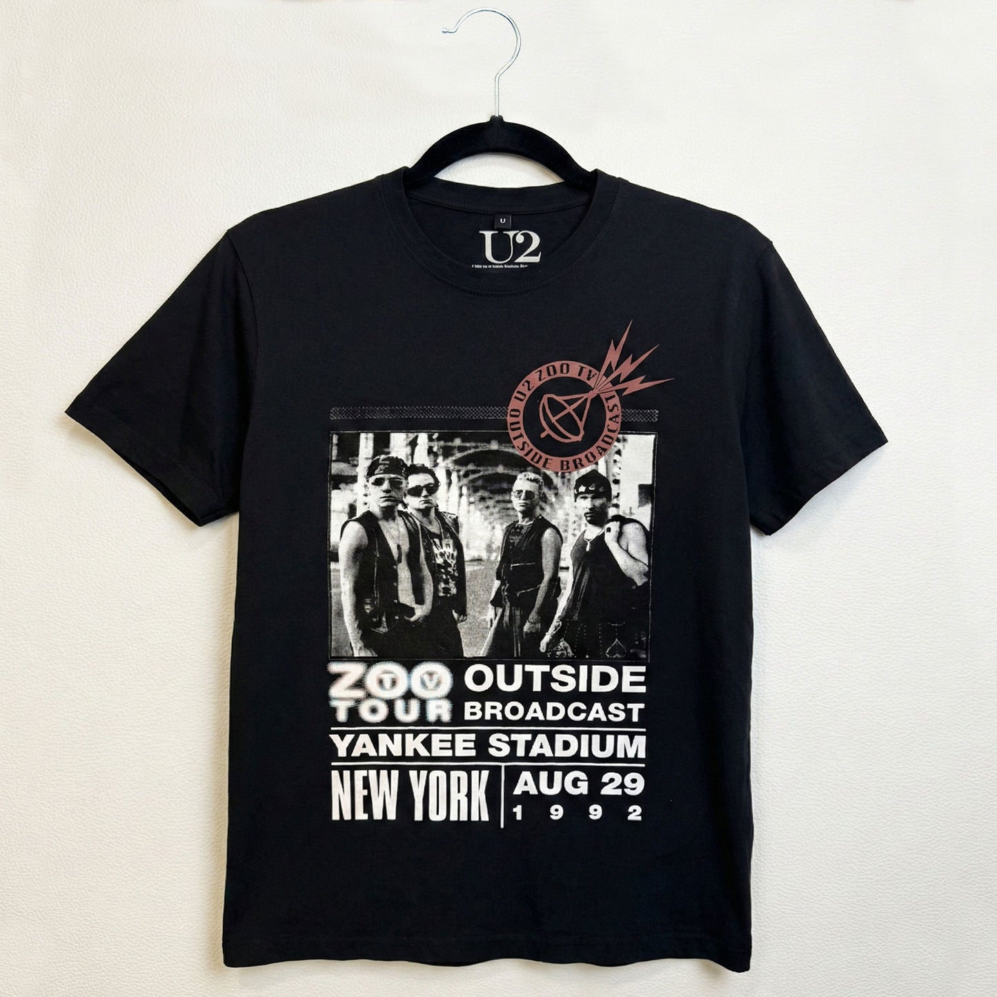 U2 - ZOO TV TOUR NY POSTER 08.29.92 - Carbon T-Shirt Black